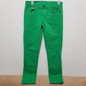 J.Crew jeans 27 Tall Toothpick Ankle colored denim skinny stretch